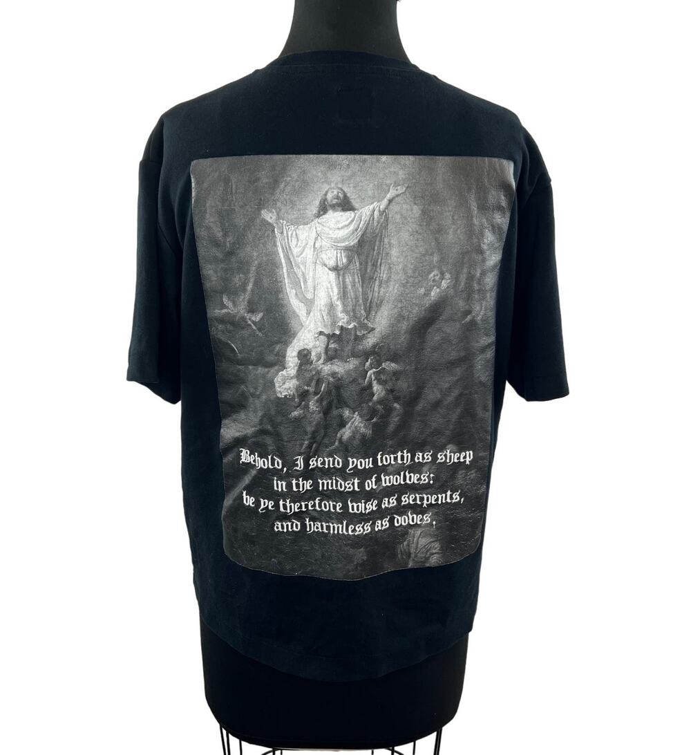 DCPL Behold T-Shirt Black Cotton Crewneck Short Sleeve Spiritual Print Size S